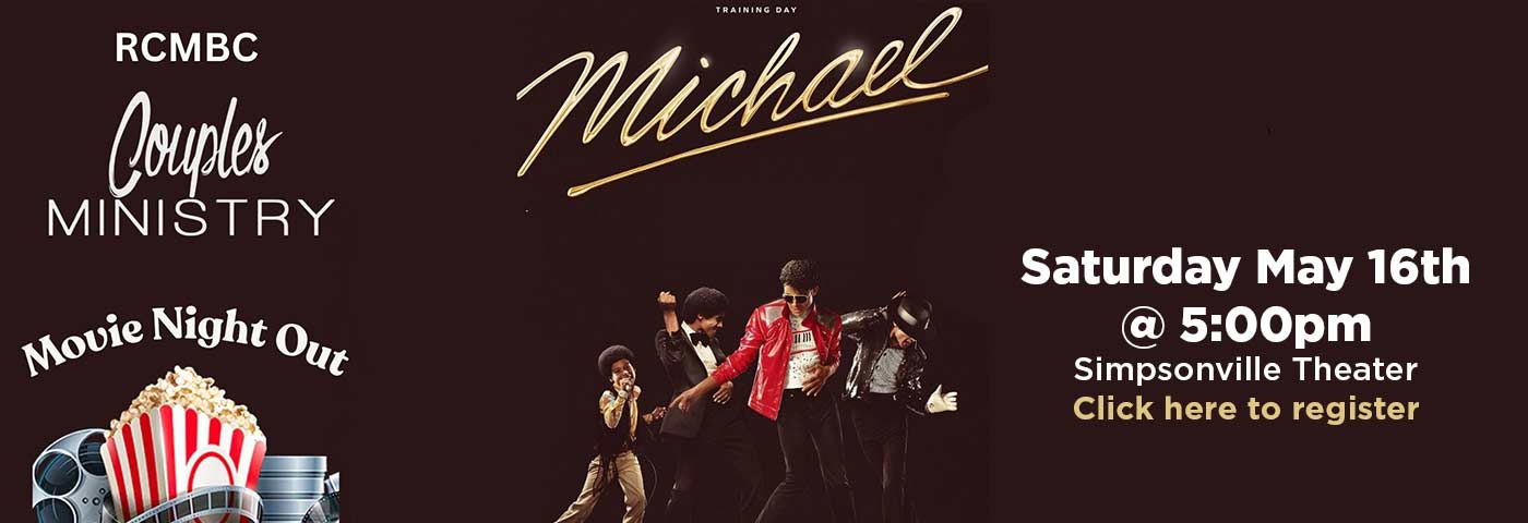 an advertisement for a Couples Night Out to view the movie Michael. Click for details