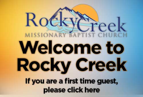 an invitation banner for fiirst time guests. cliick for more informatioin