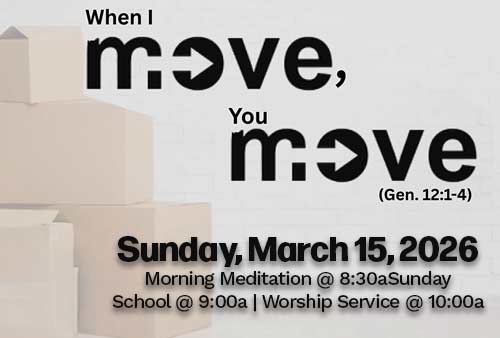 a cream anner with moving boxes and the sermon title when i move you move